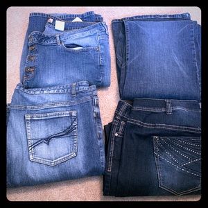 Women’s plus size tall jeans various brands